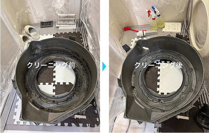 ドラム式洗濯機分解洗浄クリーニング例